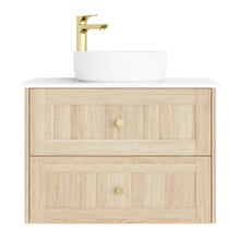 Pier Symphony-Top Natural Oak Wall Hung Single Vanity
